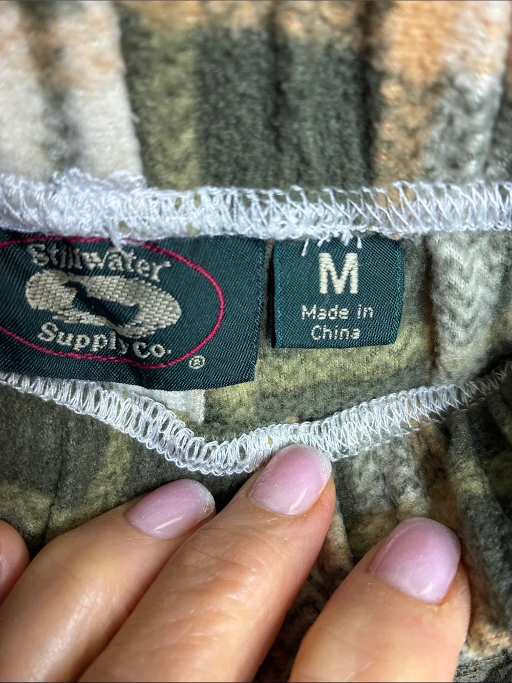 Olive Plaid Fleece Joggers with Drawstring Waist
